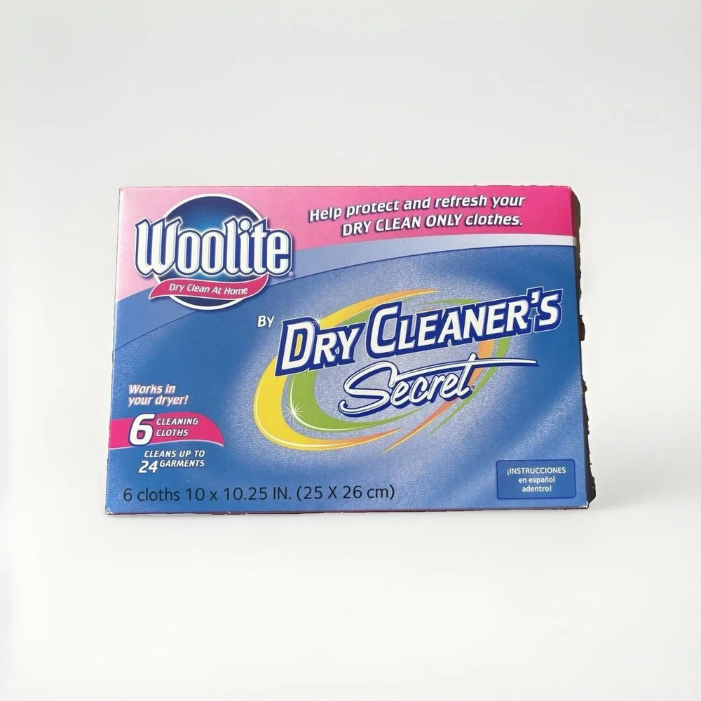 Woolite Dry Clean At Home By Dry Cleaner's Secret 5-Pack Cloths Open Box